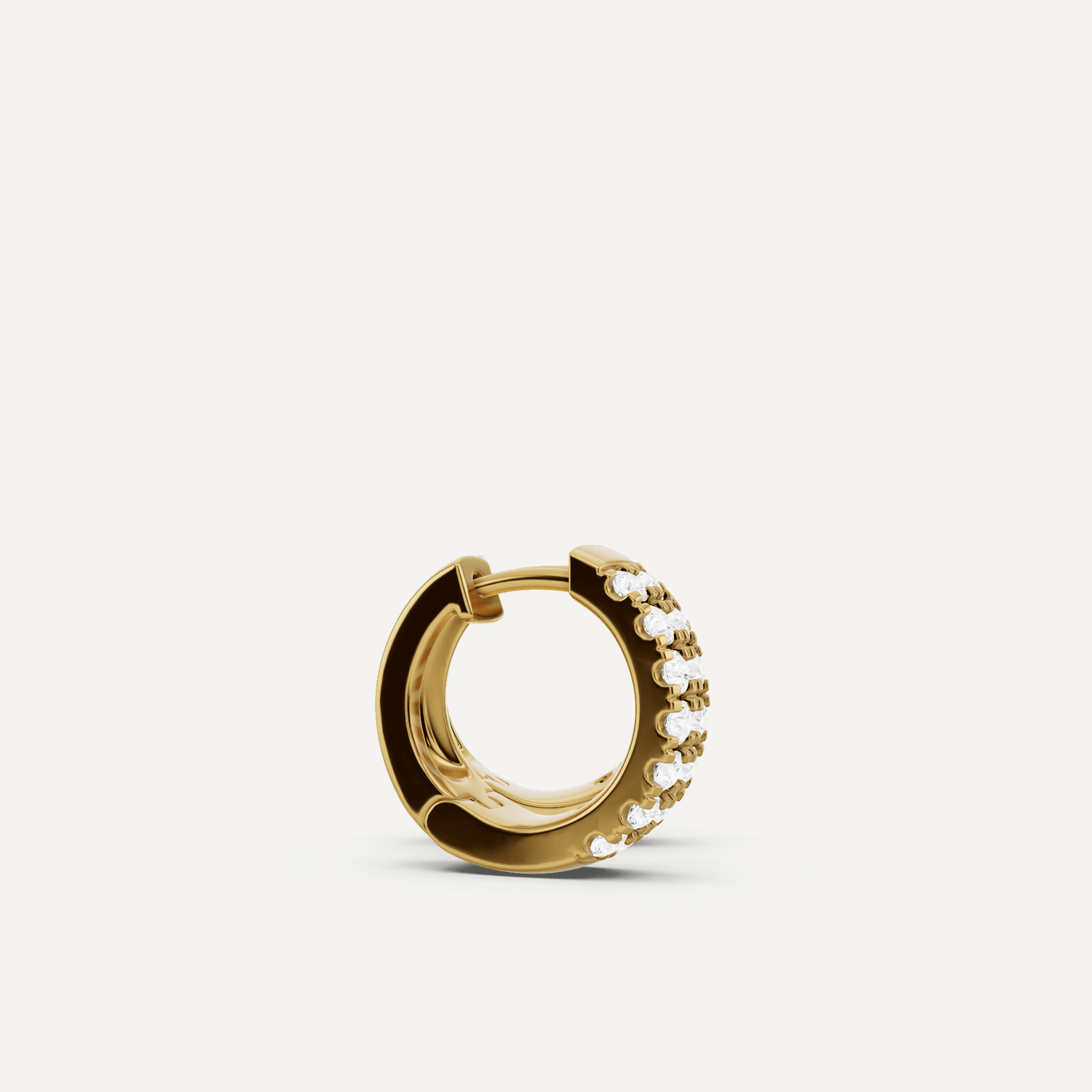 3/4 ctw Round Diamond Petite Huggie Hoop Earrings - Lotus Diamond