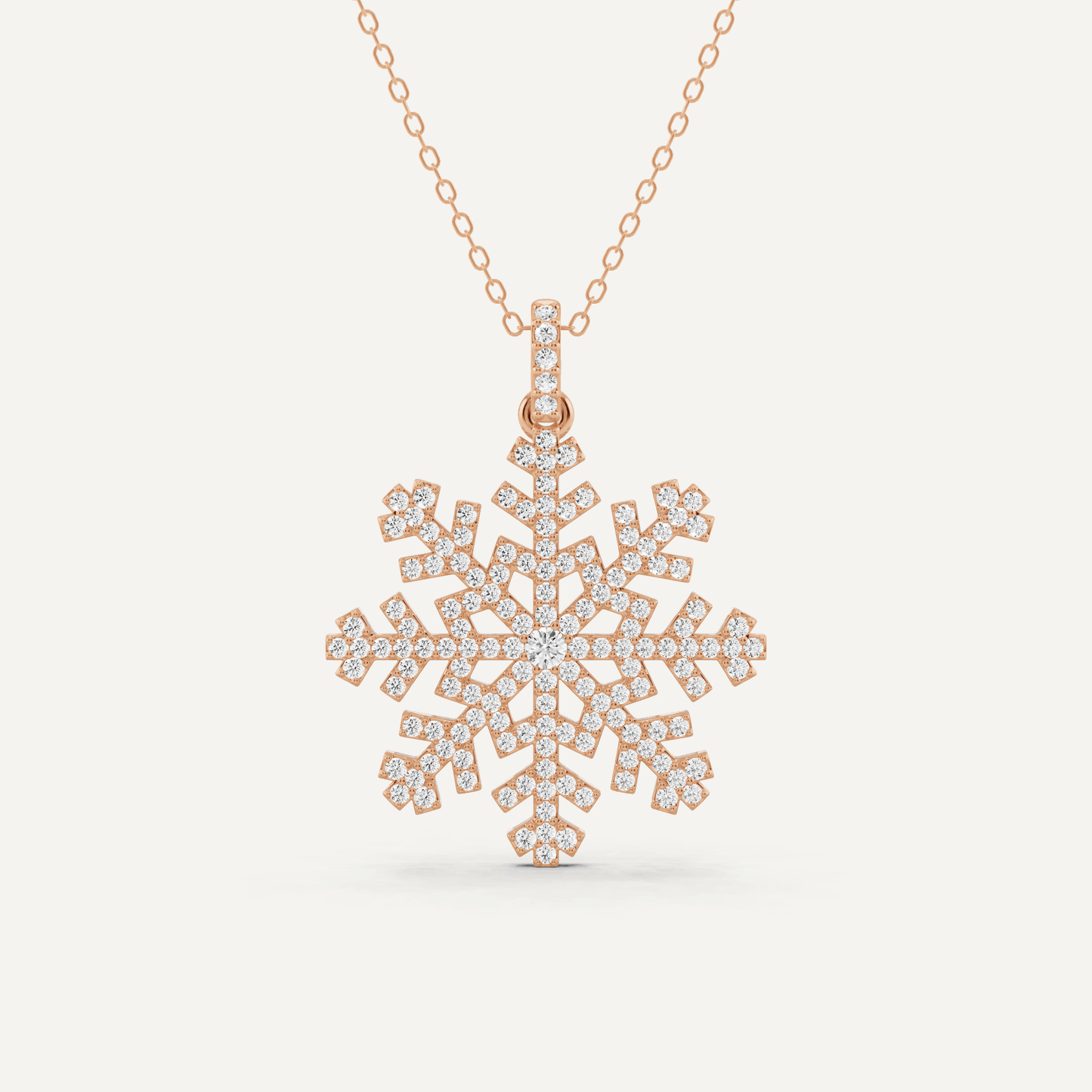 3/4 ctw Round Snowflake Fashion Pendant - Lotus Diamond