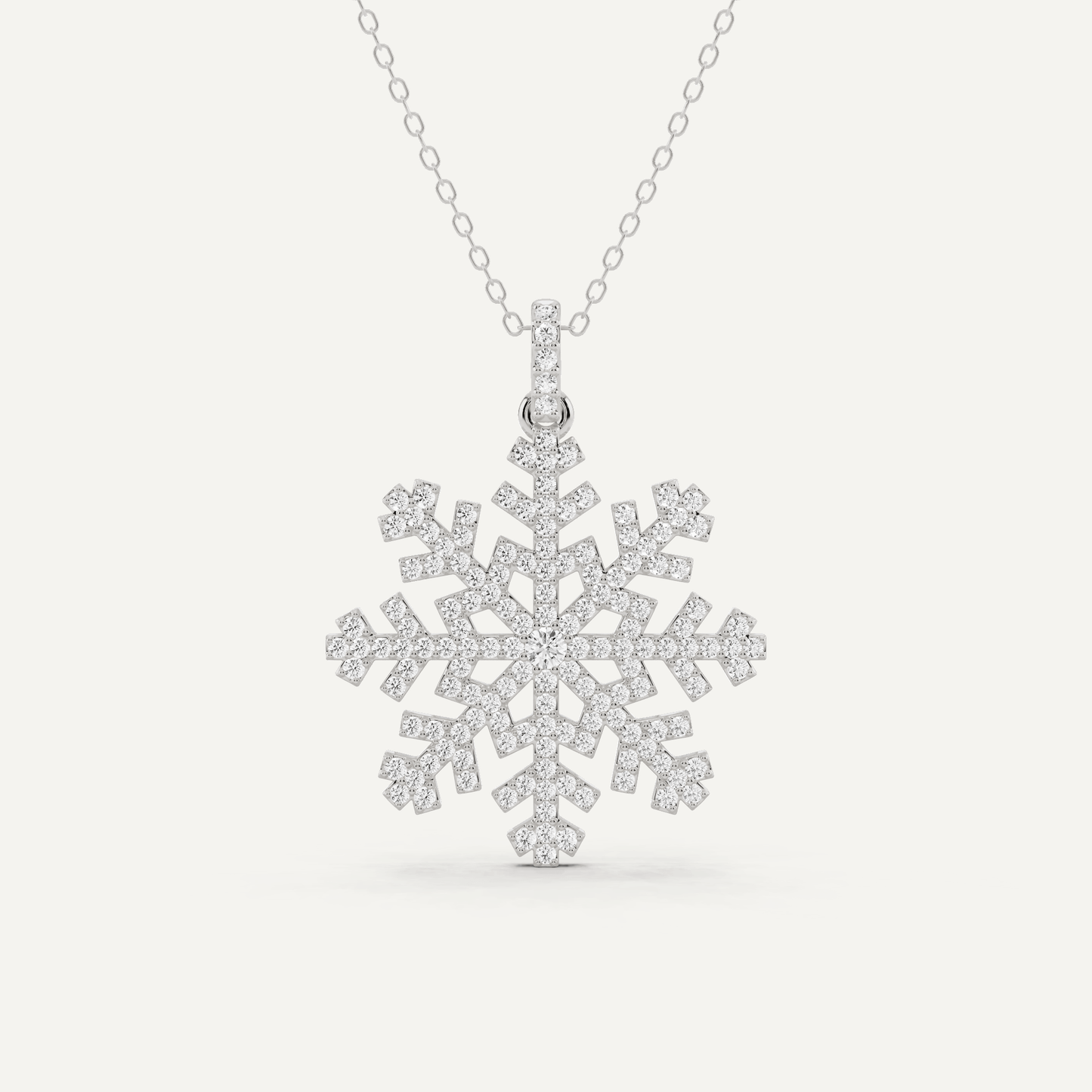 3/4 ctw Round Snowflake Fashion Pendant - Lotus Diamond