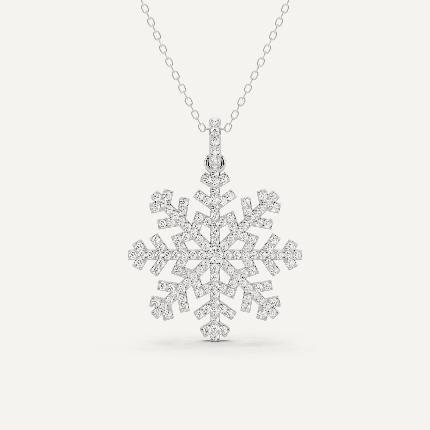 3/4 ctw Round Snowflake Fashion Pendant - Lotus Diamond