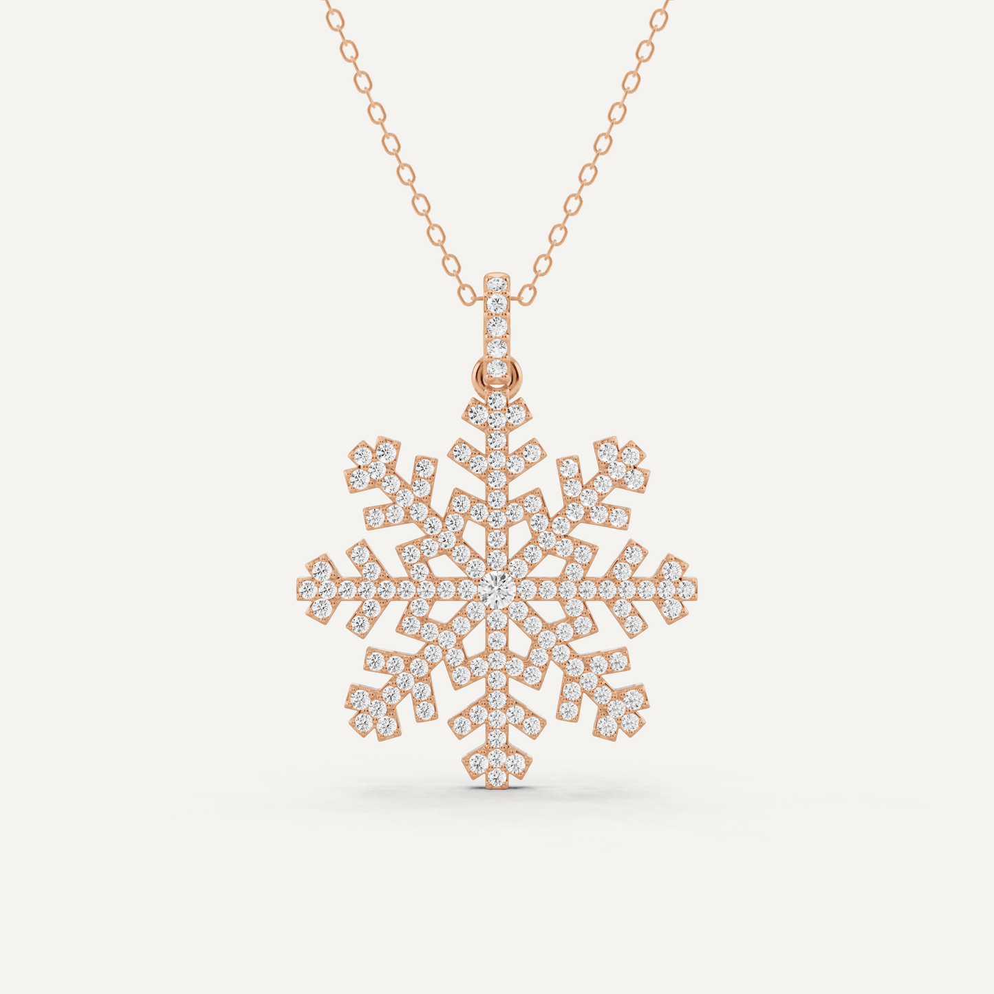 3/4 ctw Round Snowflake Fashion Pendant - Lotus Diamond