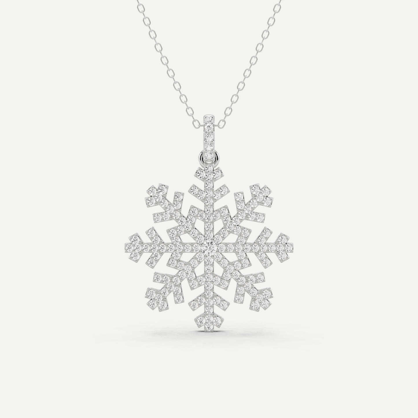 3/4 ctw Round Snowflake Fashion Pendant - Lotus Diamond