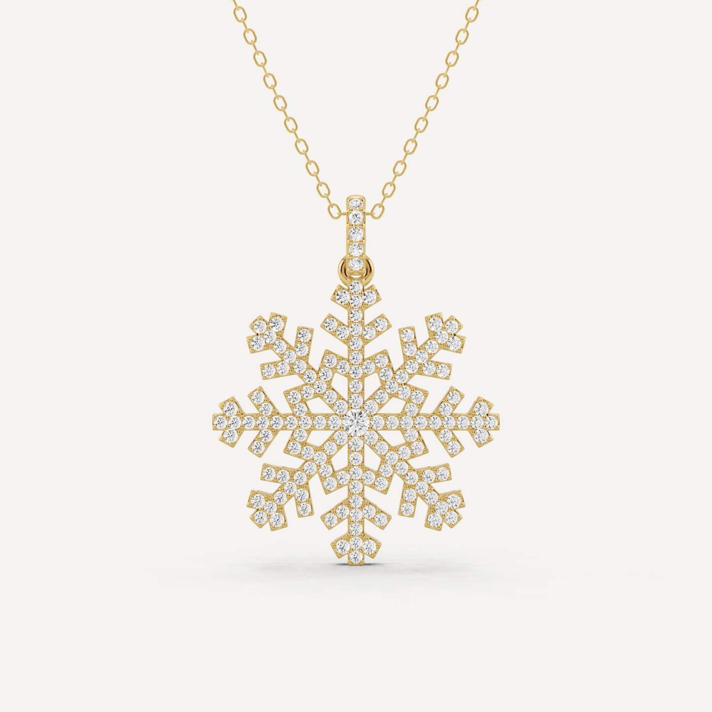 3/4 ctw Round Snowflake Fashion Pendant - Lotus Diamond