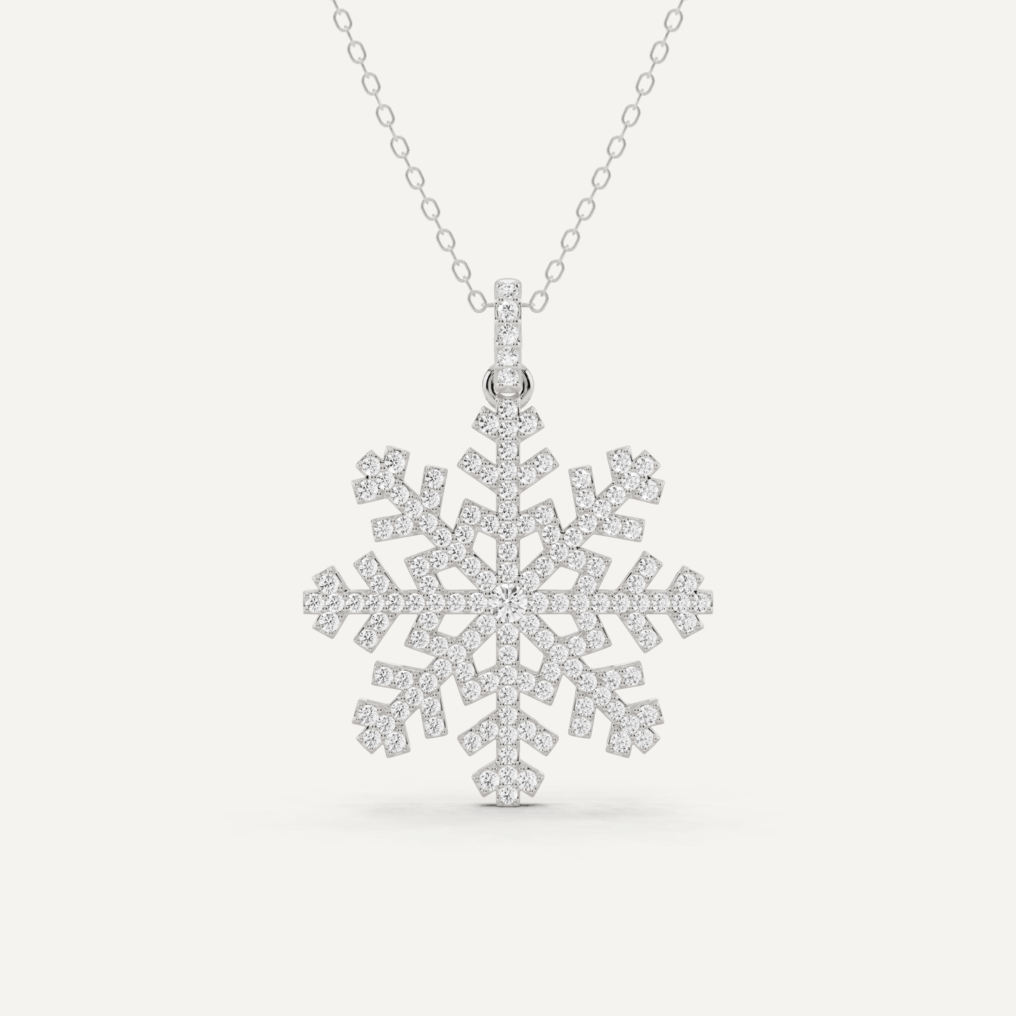 3/4 ctw Round Snowflake Fashion Pendant - Lotus Diamond