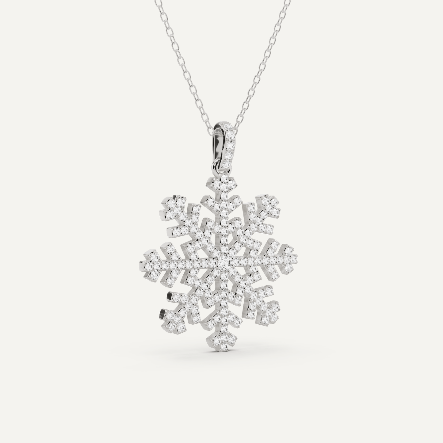 3/4 ctw Round Snowflake Fashion Pendant - Lotus Diamond