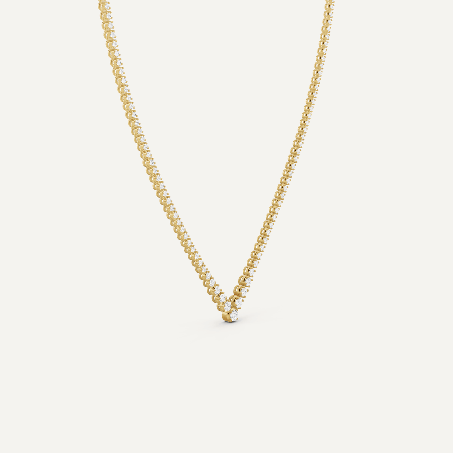 5 ctw Round Diamond Graduated Chevron Tennis Necklace - Lotus Diamond