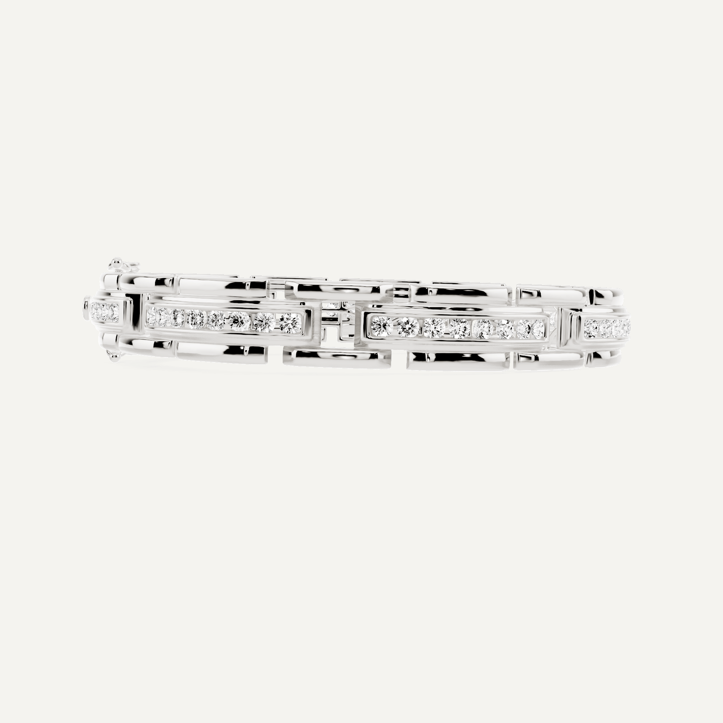 5 ctw Round Diamond Station Channel Fashion Bracelet - Lotus Diamond