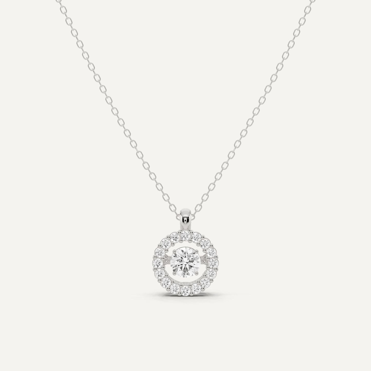 7/8 ctw Round Dancing Diamond Fashion Pendant - Lotus Diamond