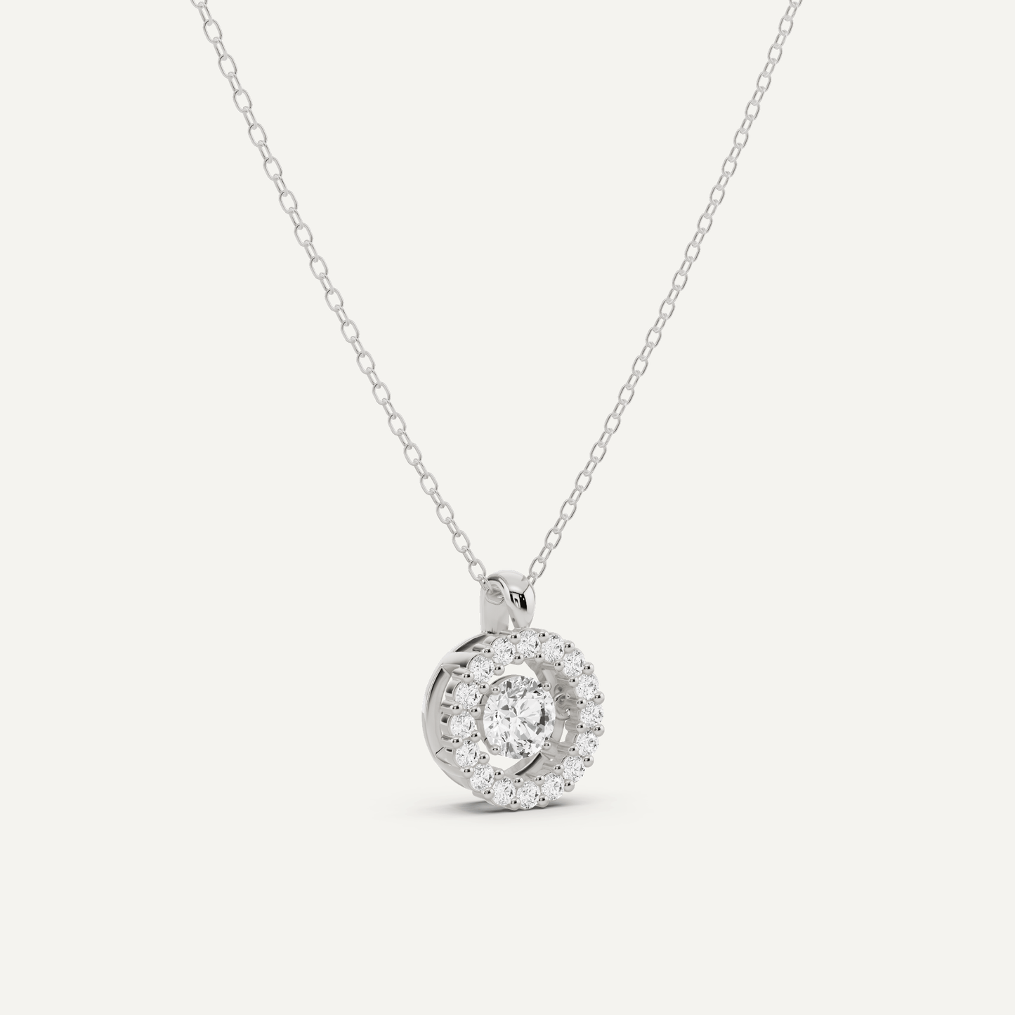 7/8 ctw Round Dancing Diamond Fashion Pendant - Lotus Diamond