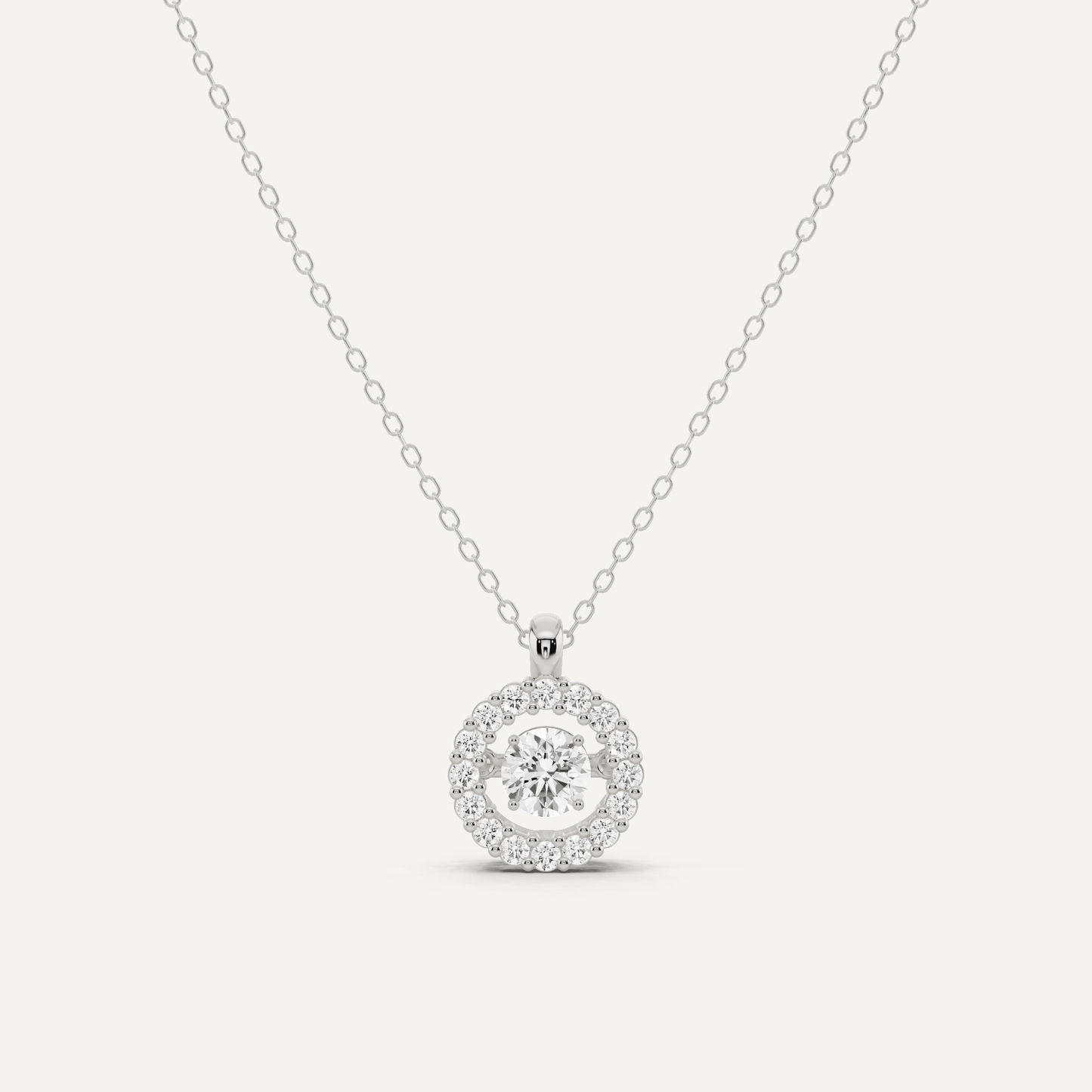 7/8 ctw Round Dancing Diamond Fashion Pendant - Lotus Diamond