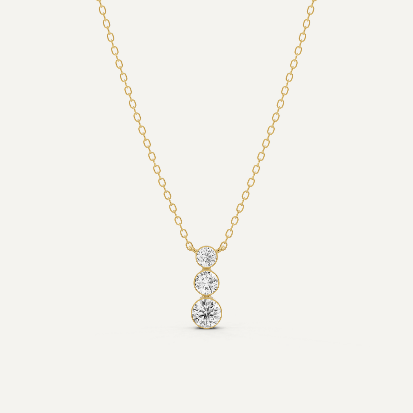 1/2 ctw Round Diamond Three Stone Graduating Fashion Pendant