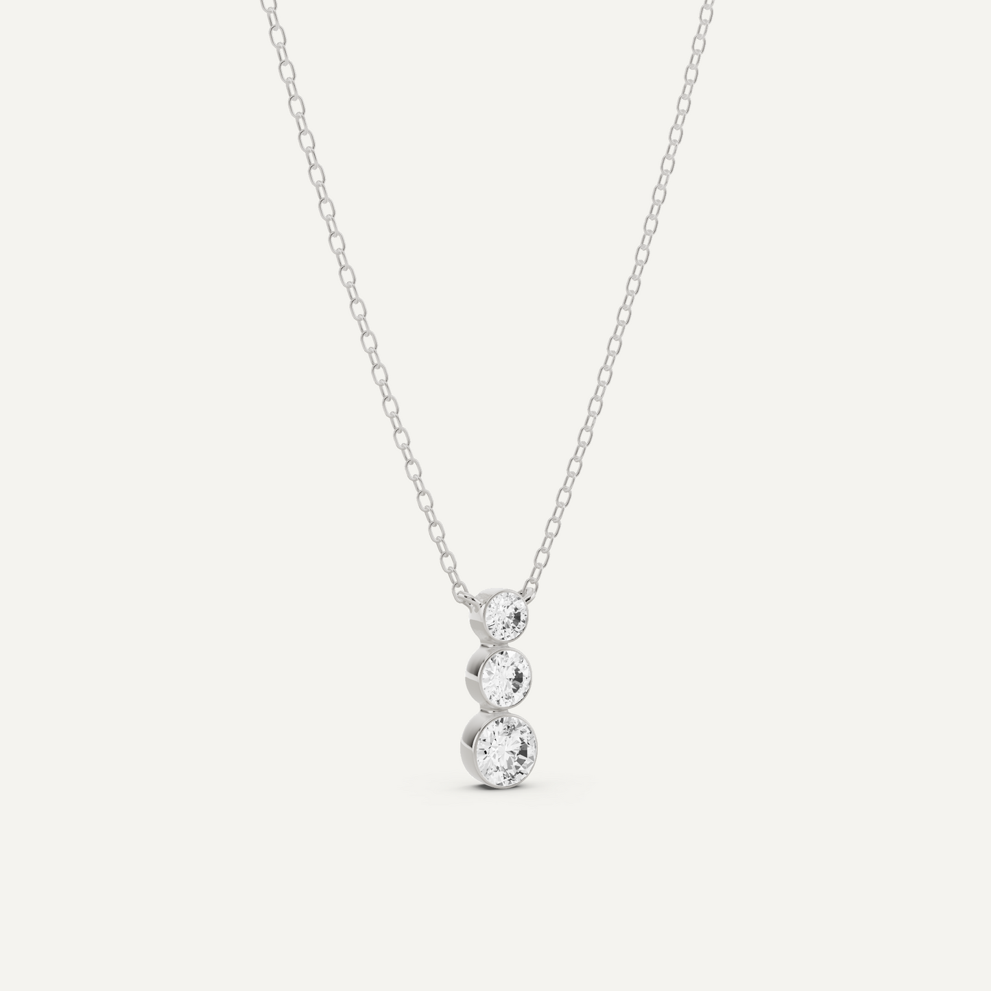 1/2 ctw Round Diamond Three Stone Graduating Fashion Pendant