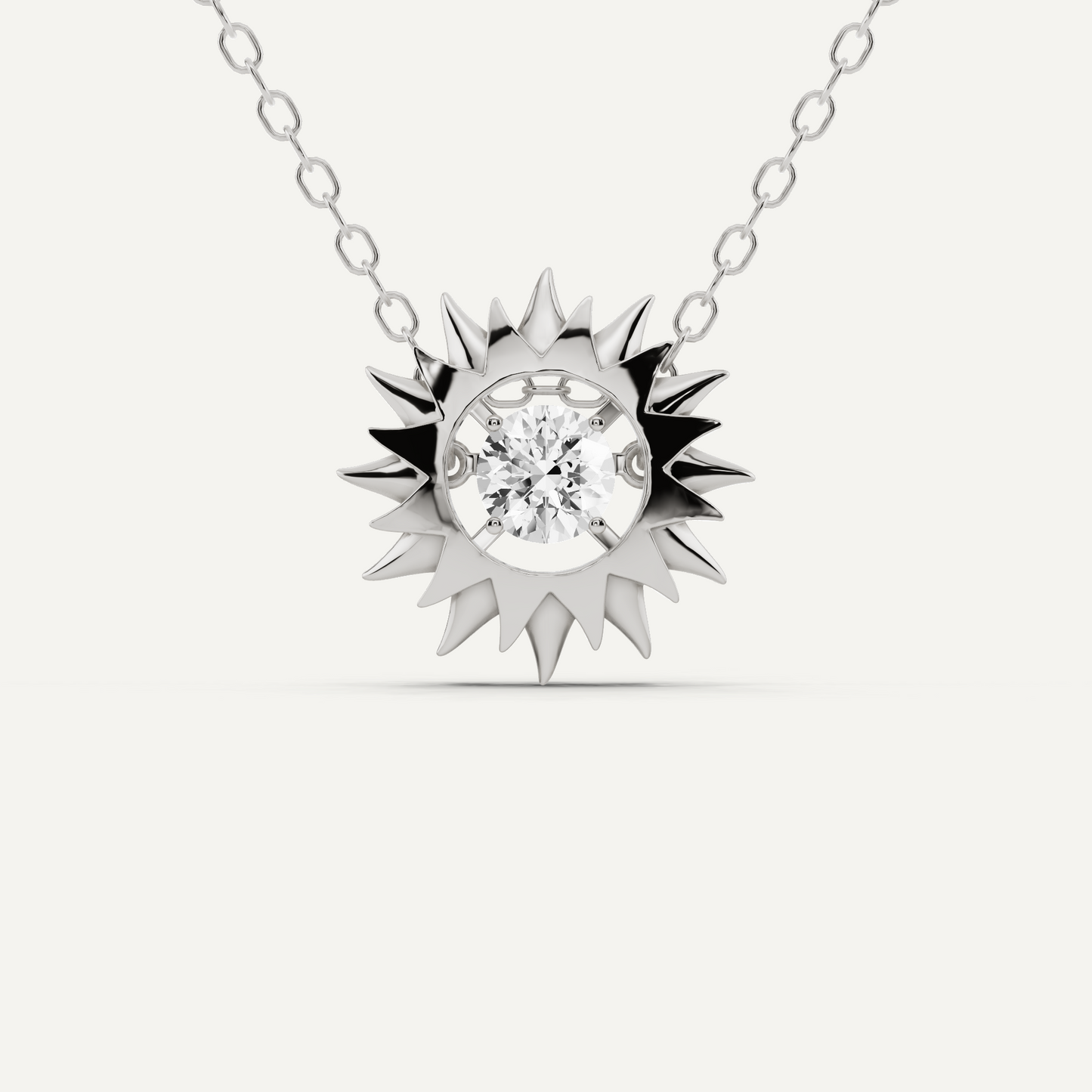 1/2 ctw Round Dancing Diamond Solitaire Pendant