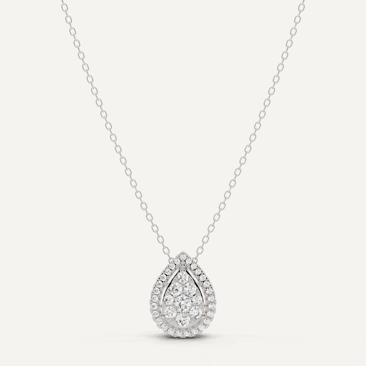 1/2 ctw Round Diamond Pear Shape Fashion Pendant
