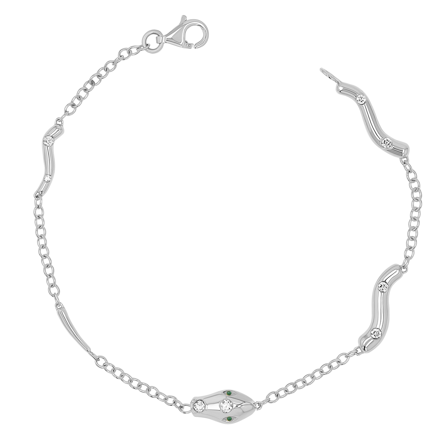 Diamond Serpentine Strand Bracelet