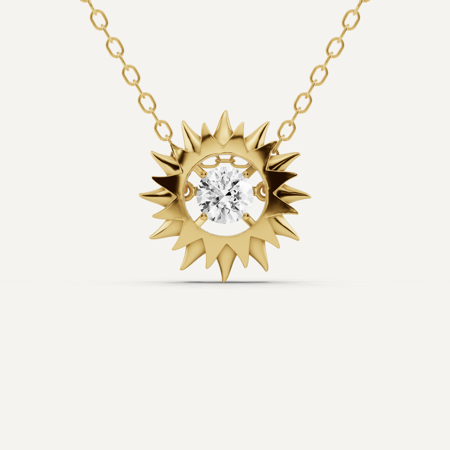 1/2 ctw Round Dancing Diamond Solitaire Pendant