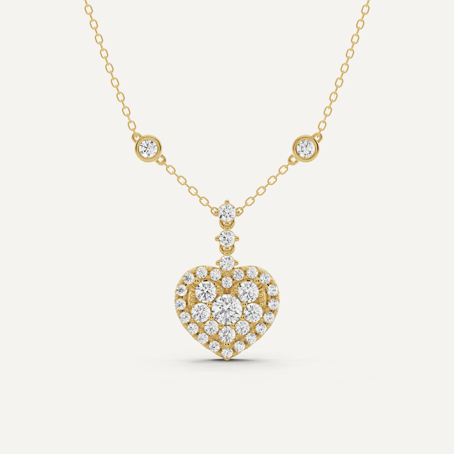 1 1/4 ctw Round Diamond Heart Fashion Pendant