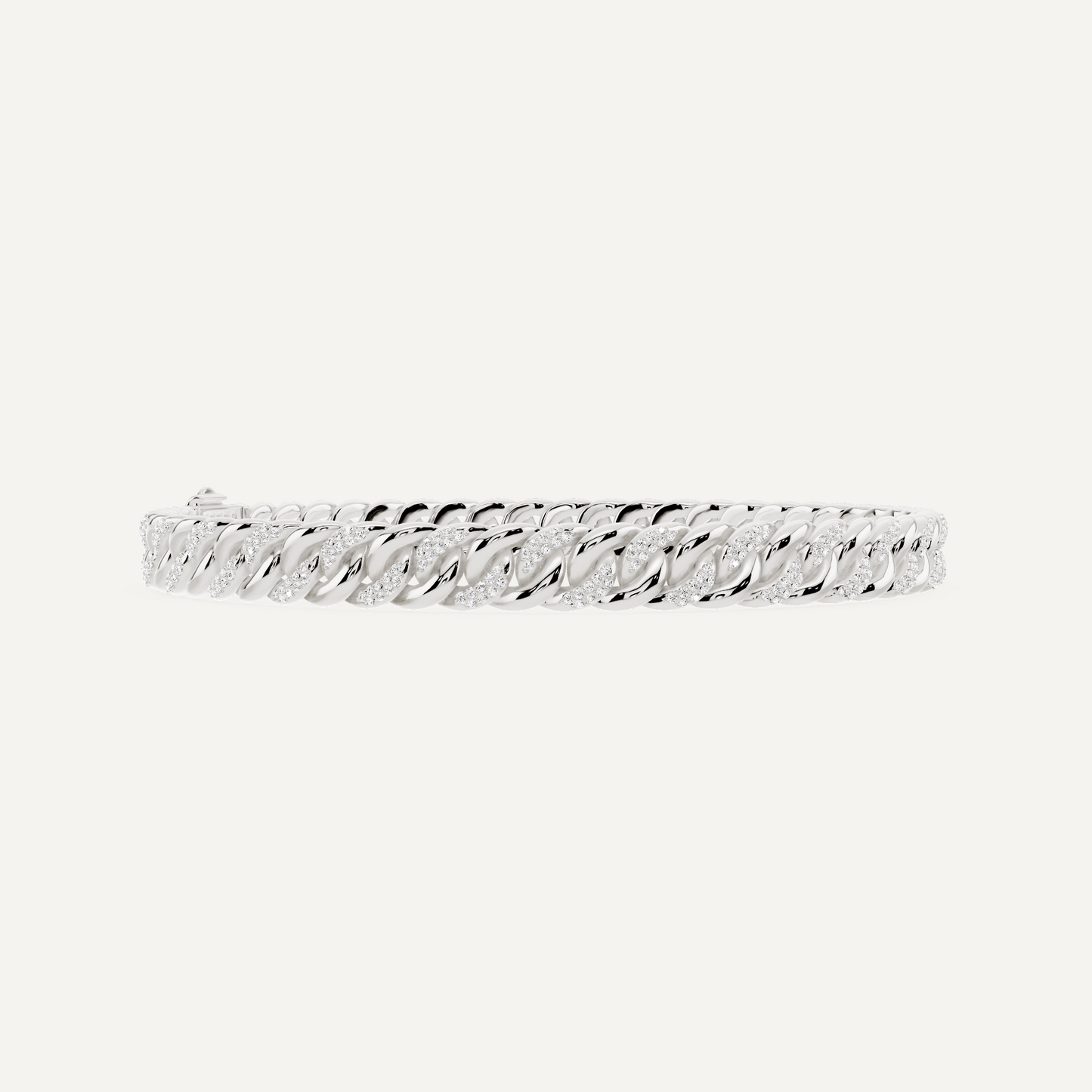 1 1/4 ctw Round Diamond Cuban Link Fashion Bracelet