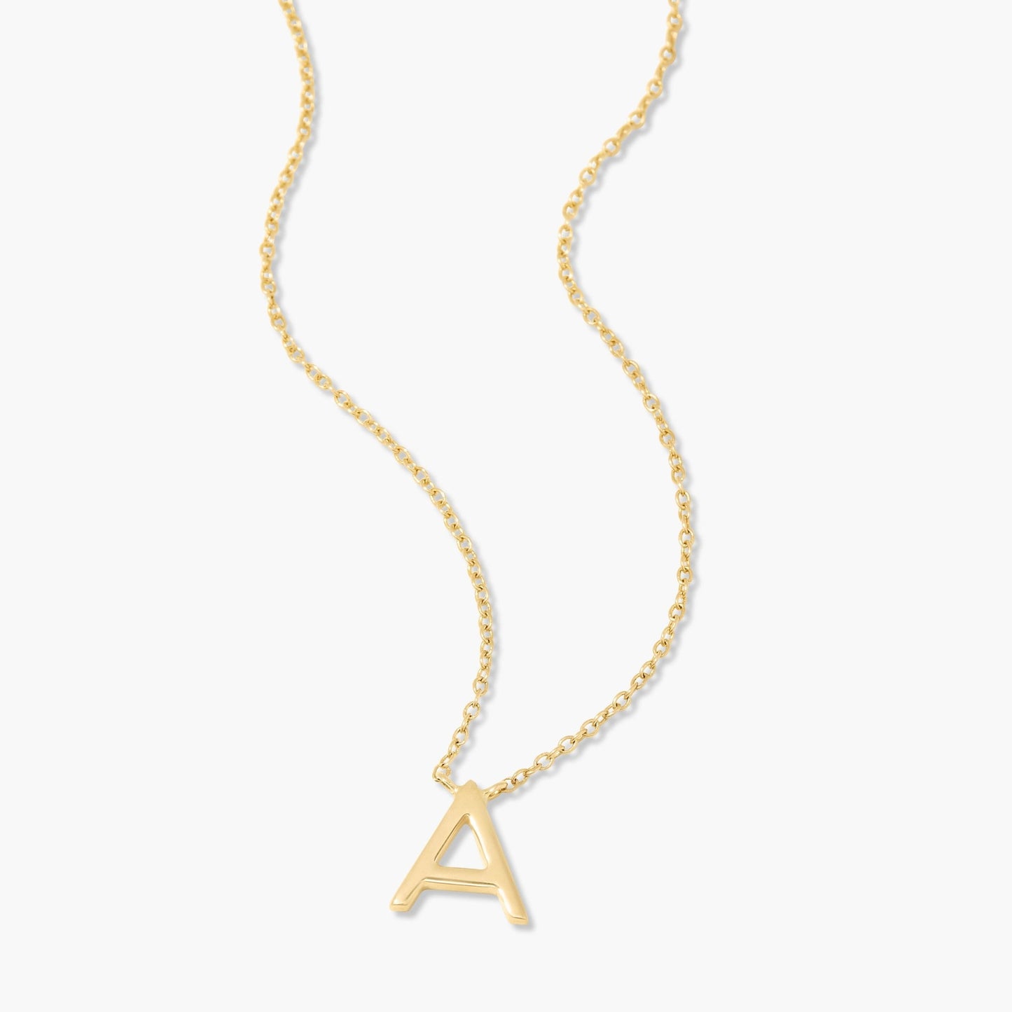 Ainsley 14K Gold Initial Pendant - Lotus Diamond