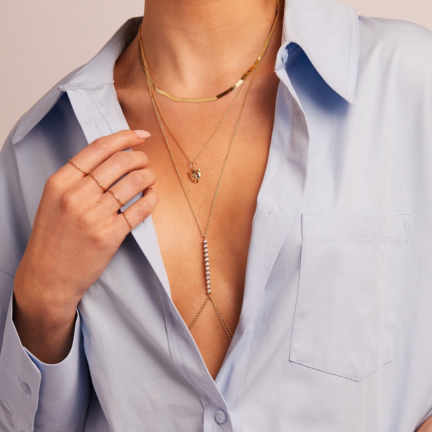 Allure Diamond Tennis Body Chain - Lotus Diamond