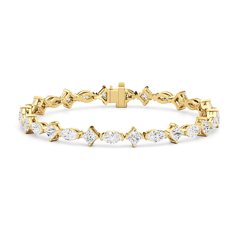 Alternating Marquise and Princess Tennis Bracelet - Lotus Diamond