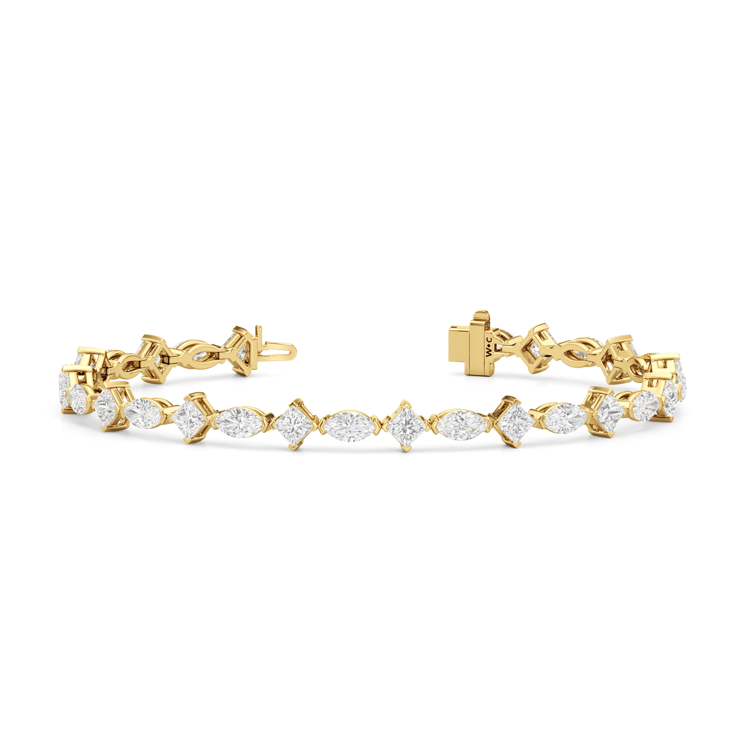 Alternating Marquise and Princess Tennis Bracelet - Lotus Diamond