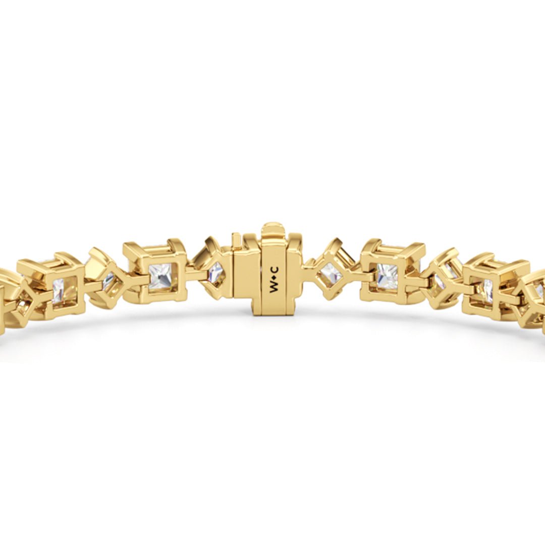 Alternating Princess Tennis Bracelet - Lotus Diamond