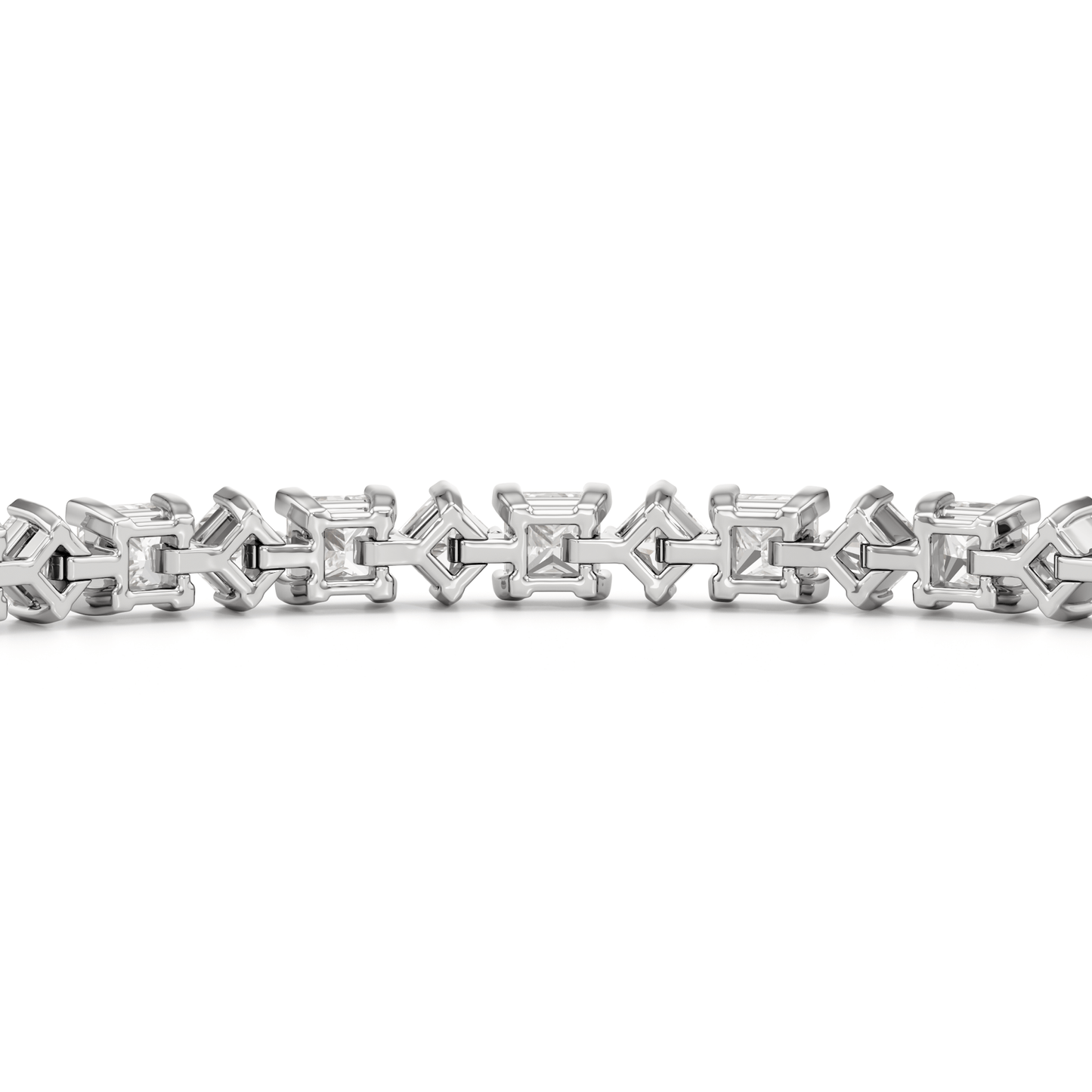Alternating Princess Tennis Bracelet - Lotus Diamond