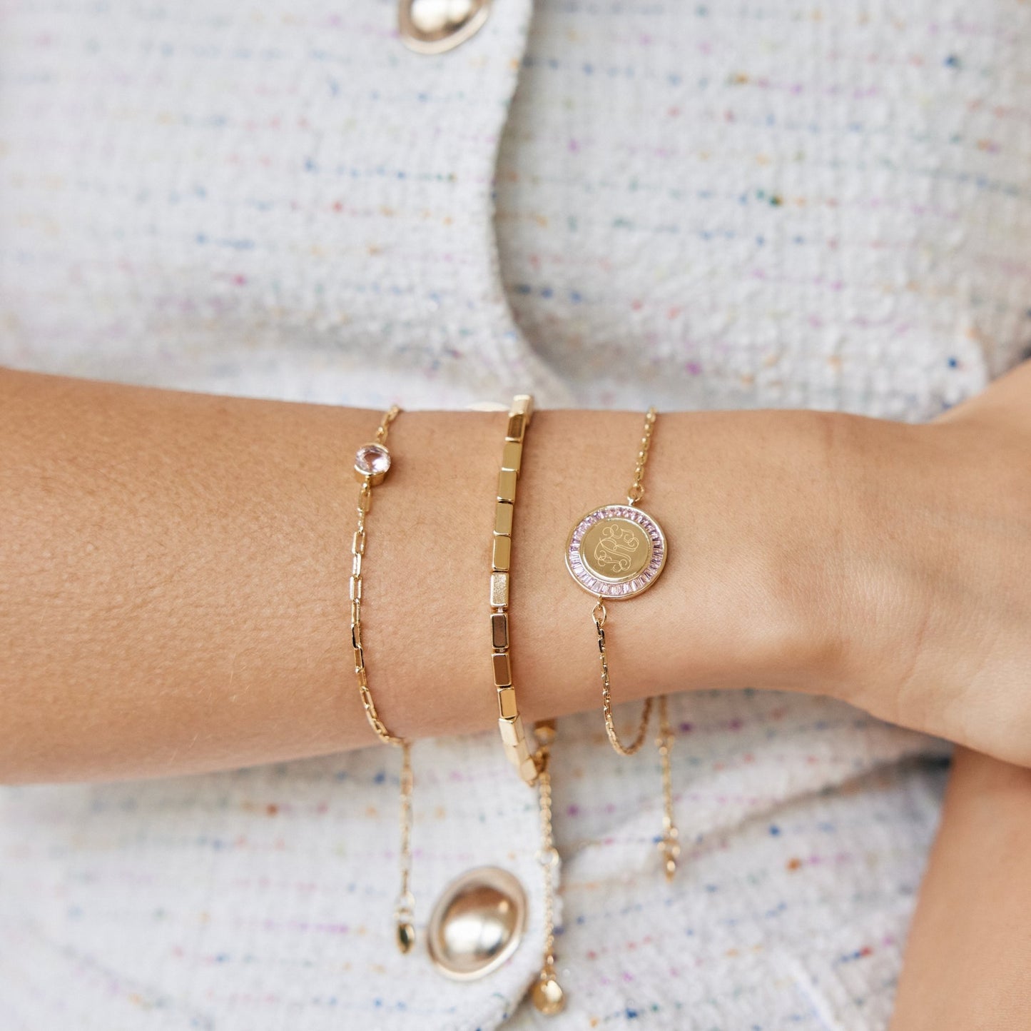 Amal Bracelet Set - Lotus Diamond