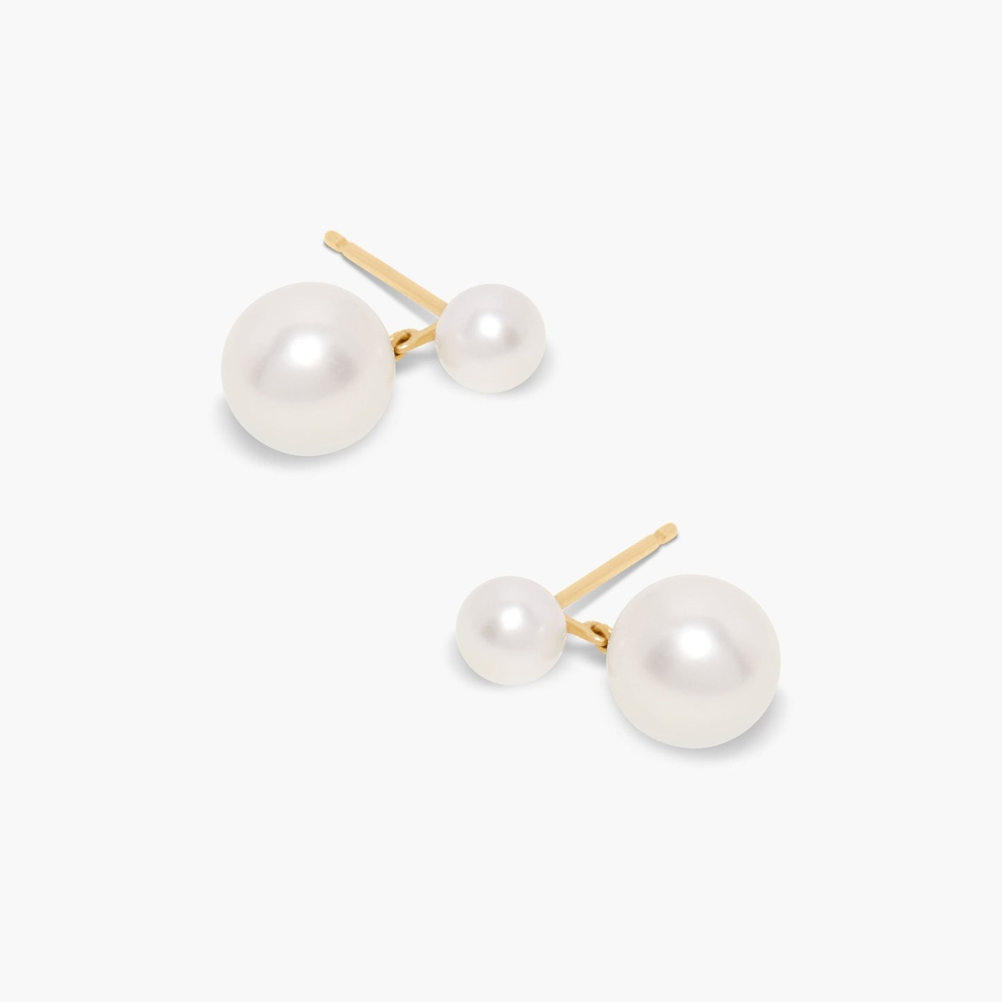 Amanda 14K Gold Pearl Earrings - Lotus Diamond