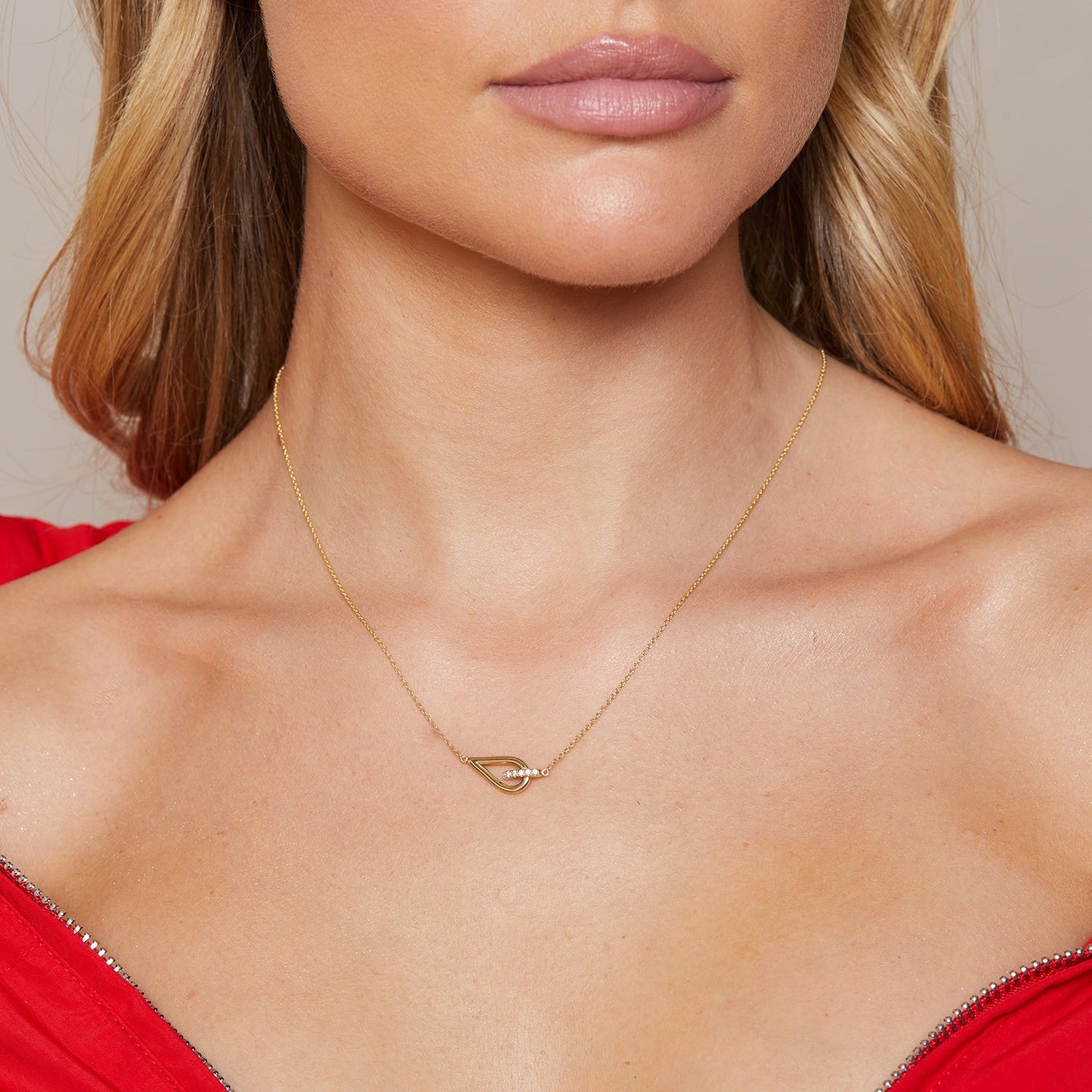 Anchor Knot Necklace - Lotus Diamond