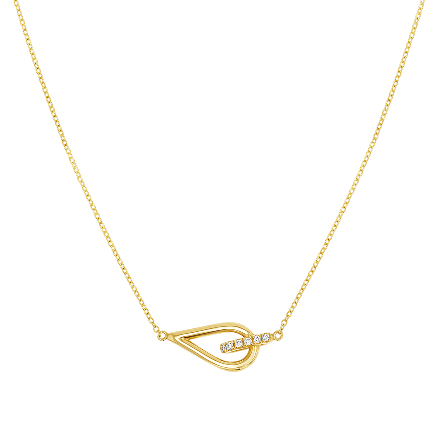 Anchor Knot Necklace - Lotus Diamond
