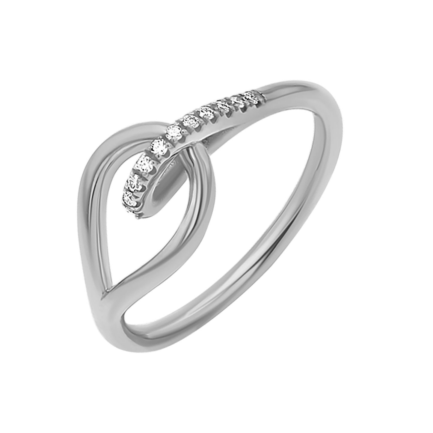 Anchor Knot Ring - Lotus Diamond