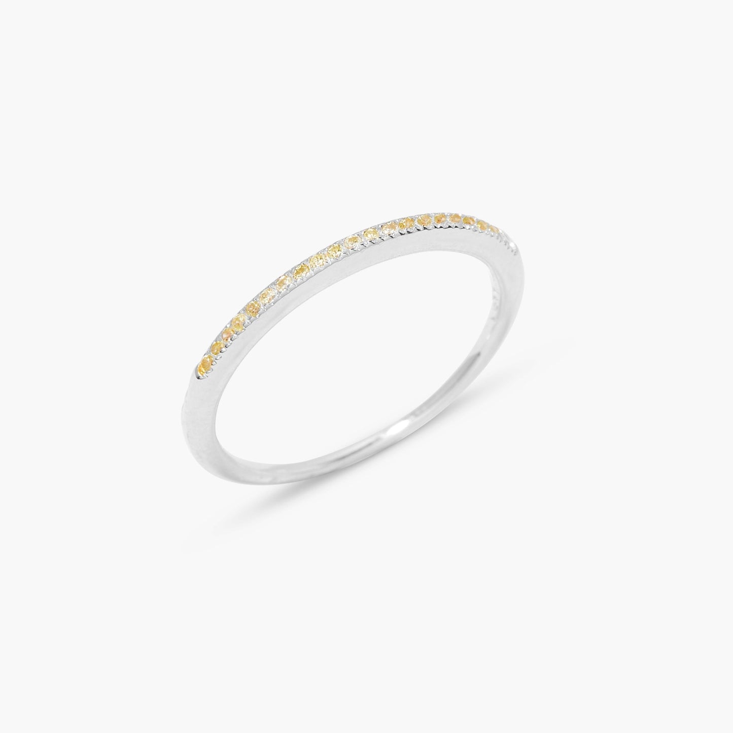 Ariana Silver Birthstone Ring - Lotus Diamond