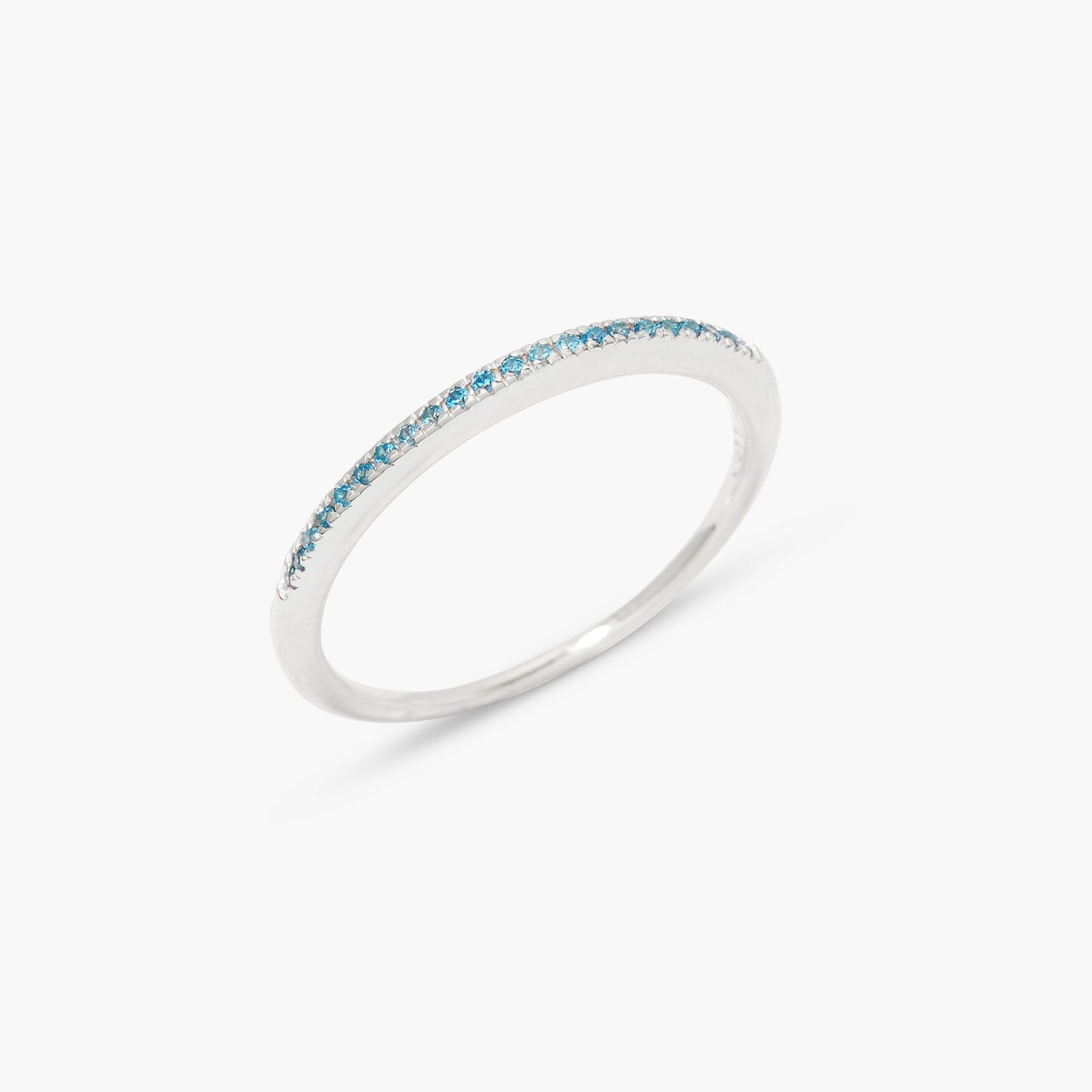 Ariana Silver Birthstone Ring - Lotus Diamond