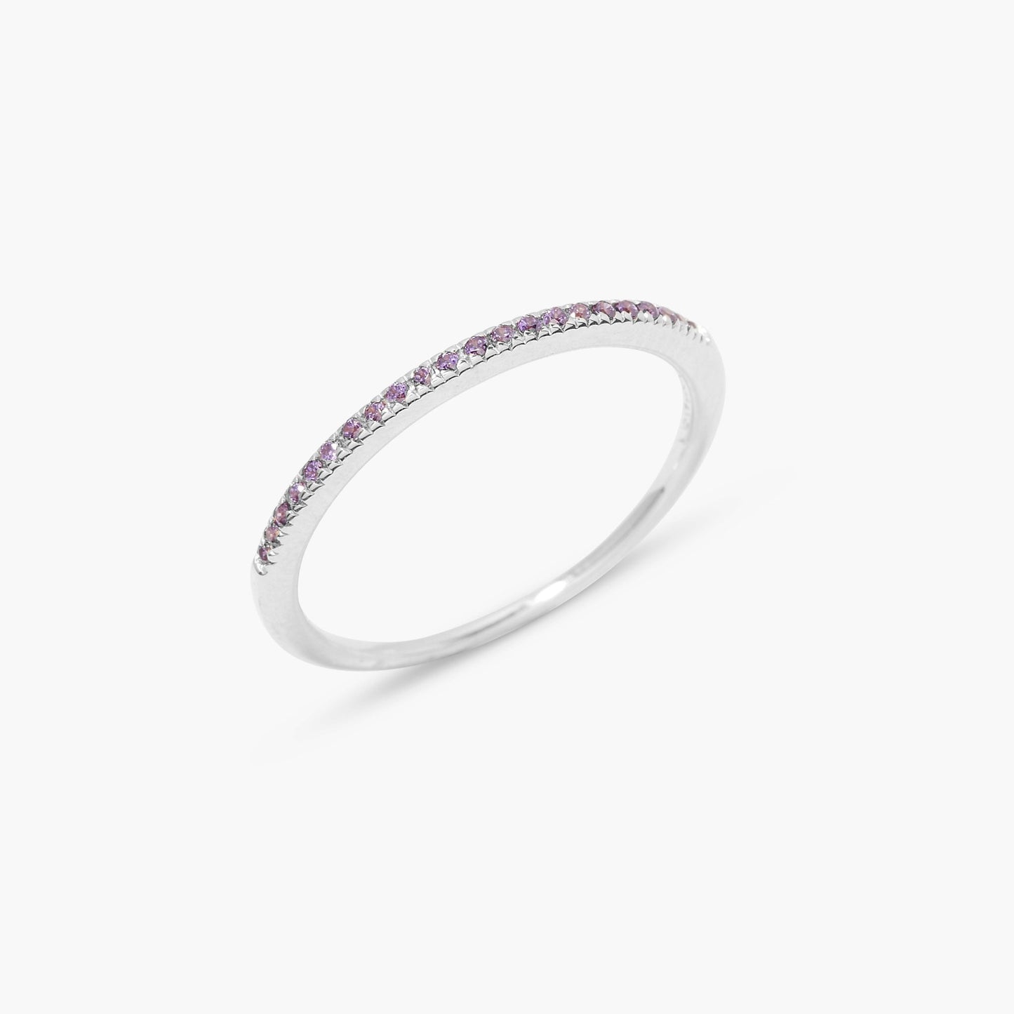 Ariana Silver Birthstone Ring - Lotus Diamond