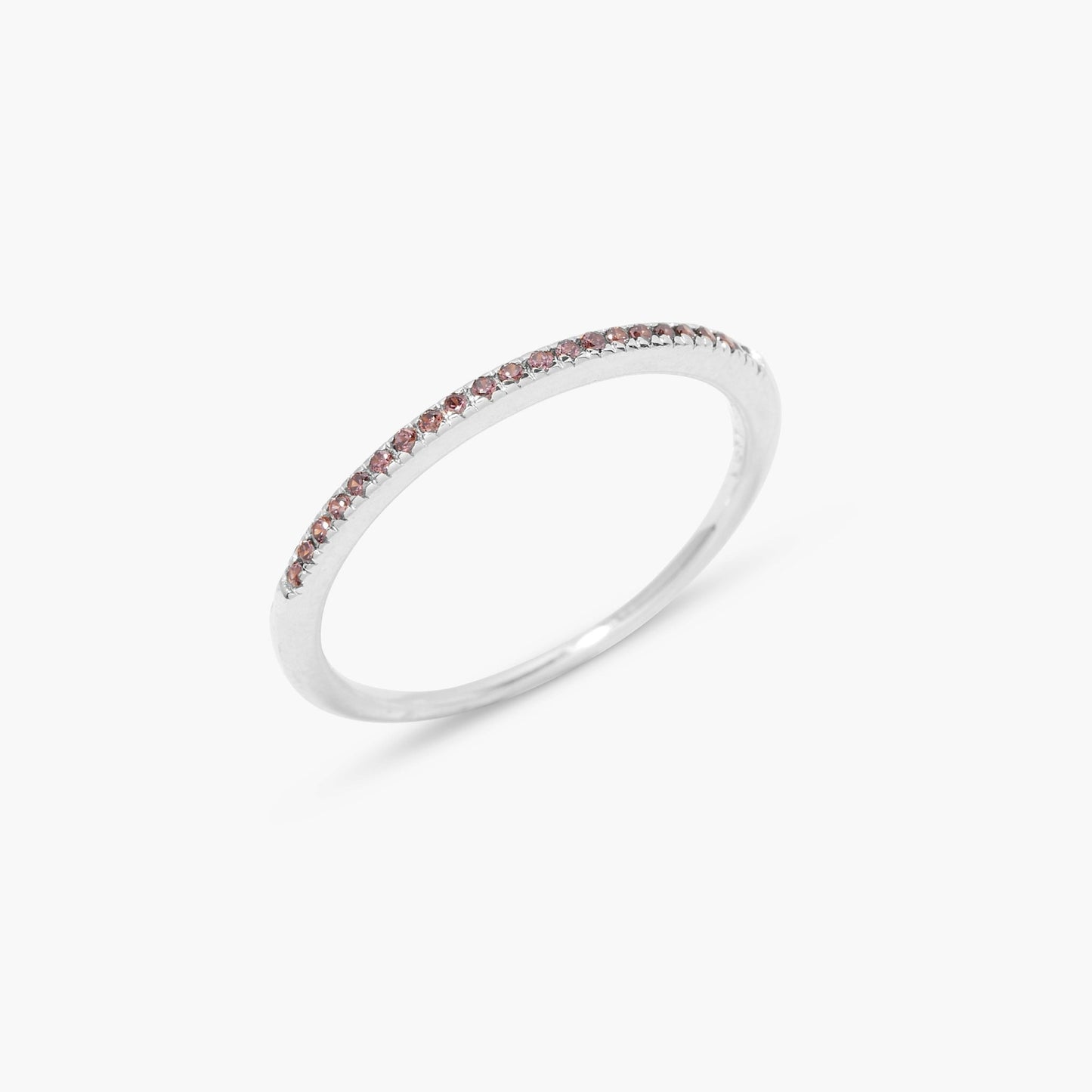 Ariana Silver Birthstone Ring - Lotus Diamond