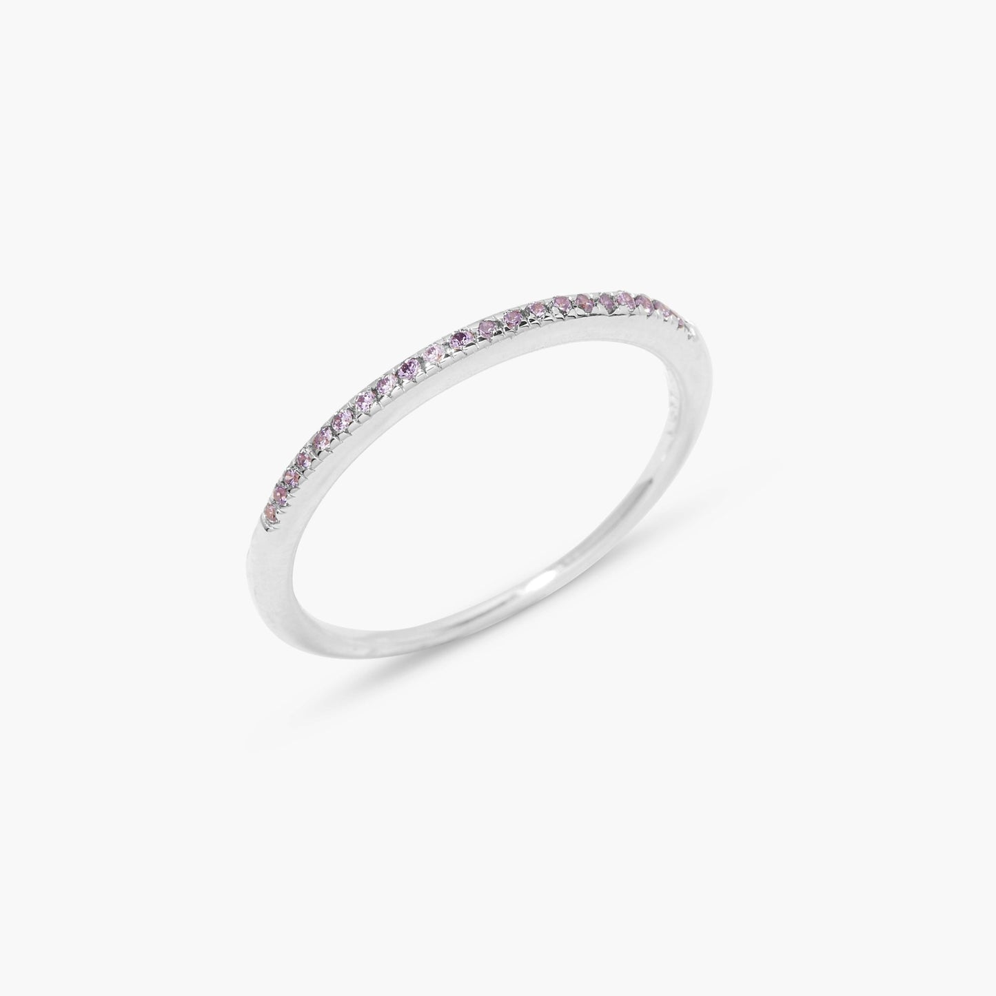 Ariana Silver Birthstone Ring - Lotus Diamond