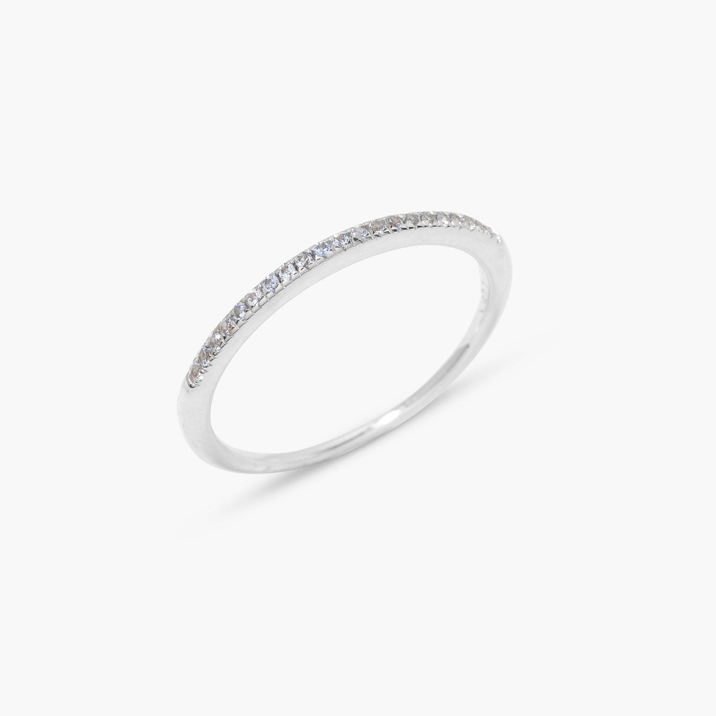 Ariana Silver Birthstone Ring - Lotus Diamond