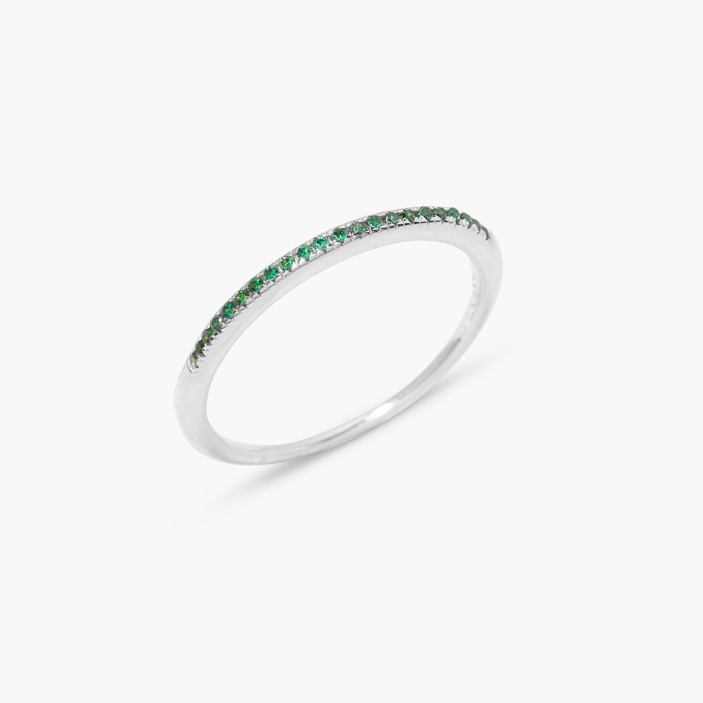 Ariana Silver Birthstone Ring - Lotus Diamond