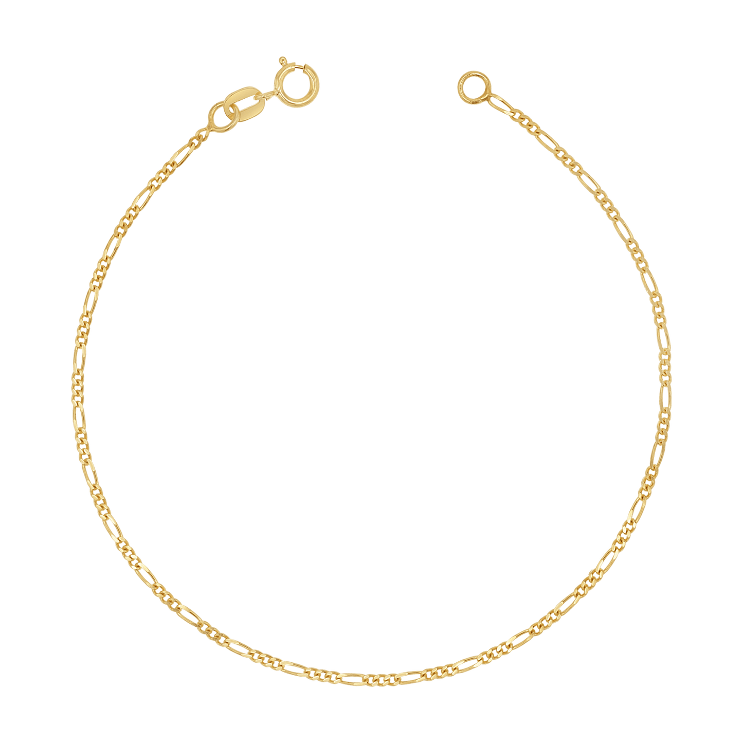 Baby Figaro Chain Bracelet - Lotus Diamond