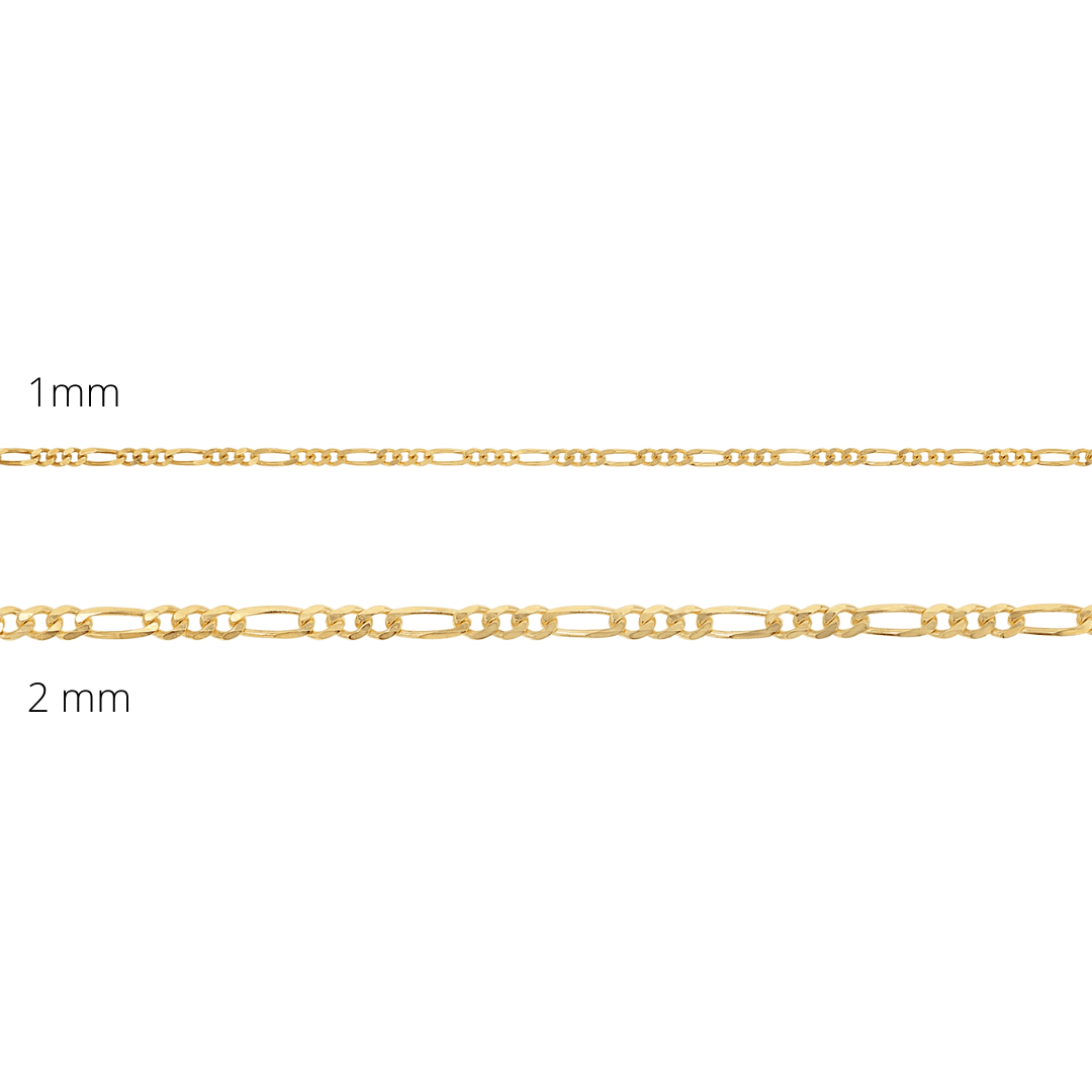 Baby Figaro Chain Bracelet - Lotus Diamond