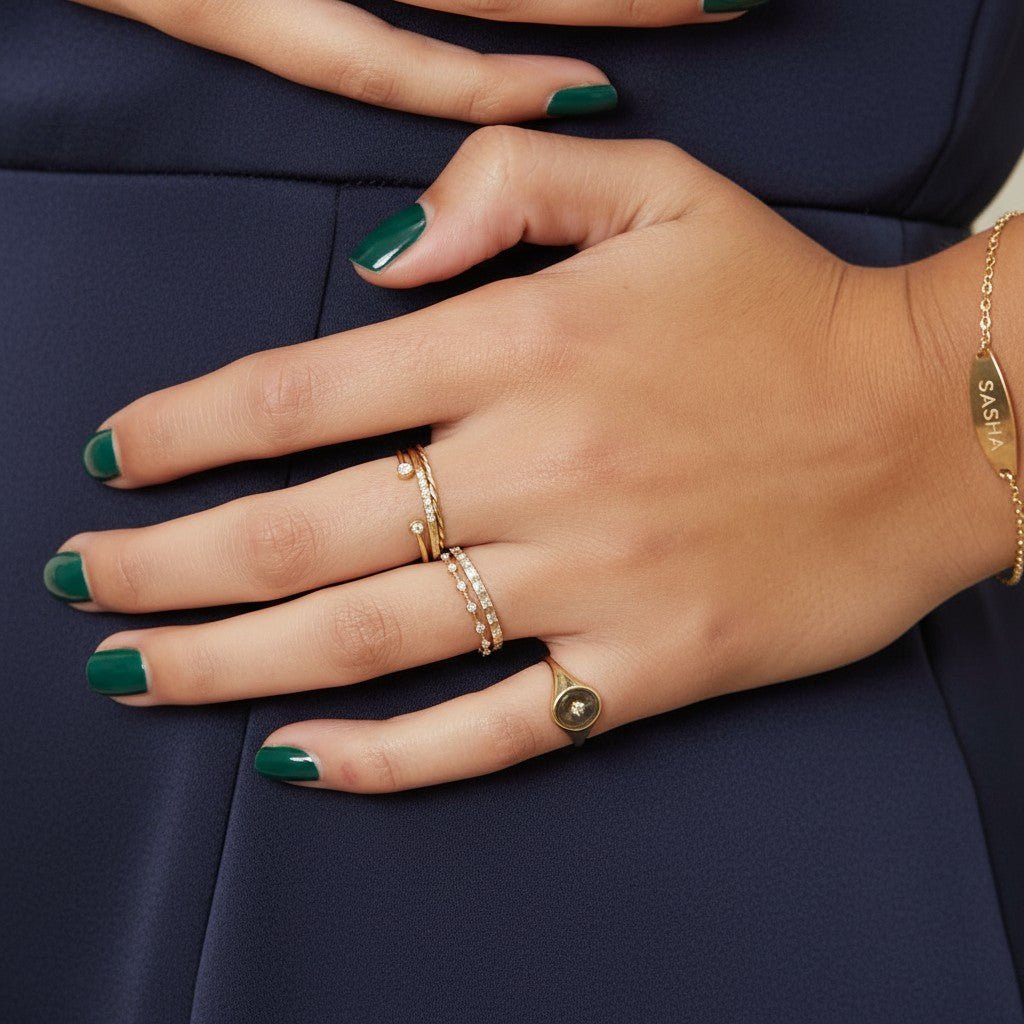 Baguette Row Ring - Lotus Diamond