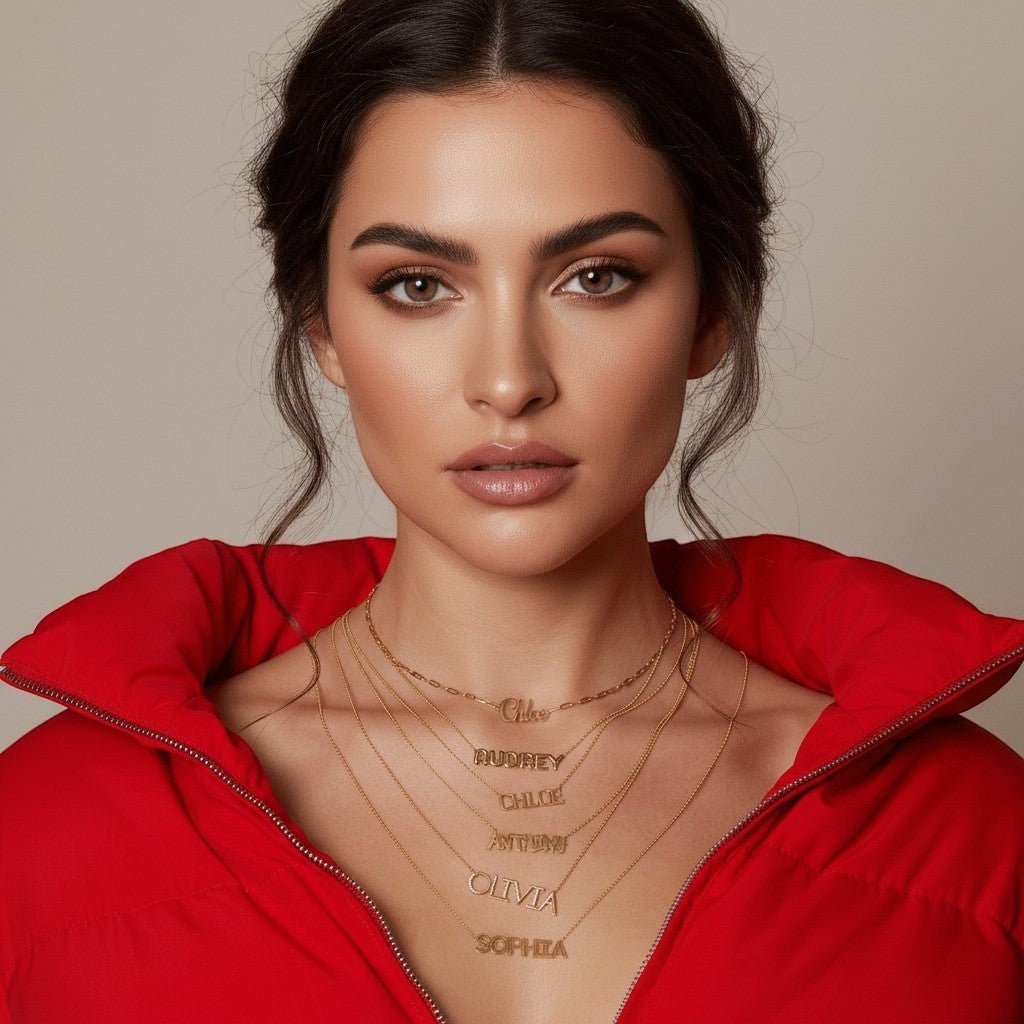 Balloon Name Necklace - Lotus Diamond
