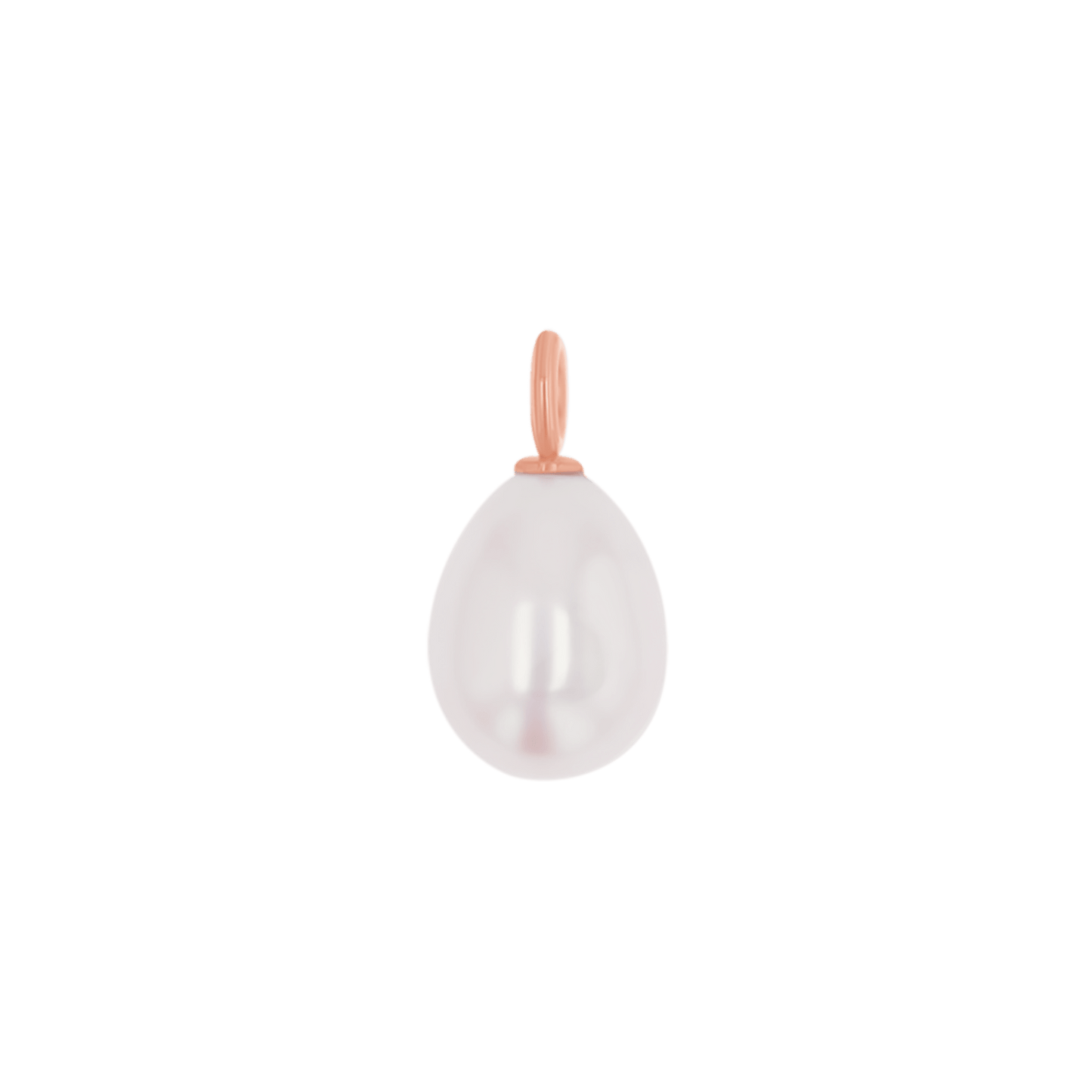 Baroque Drop Pearl Charm - Lotus Diamond