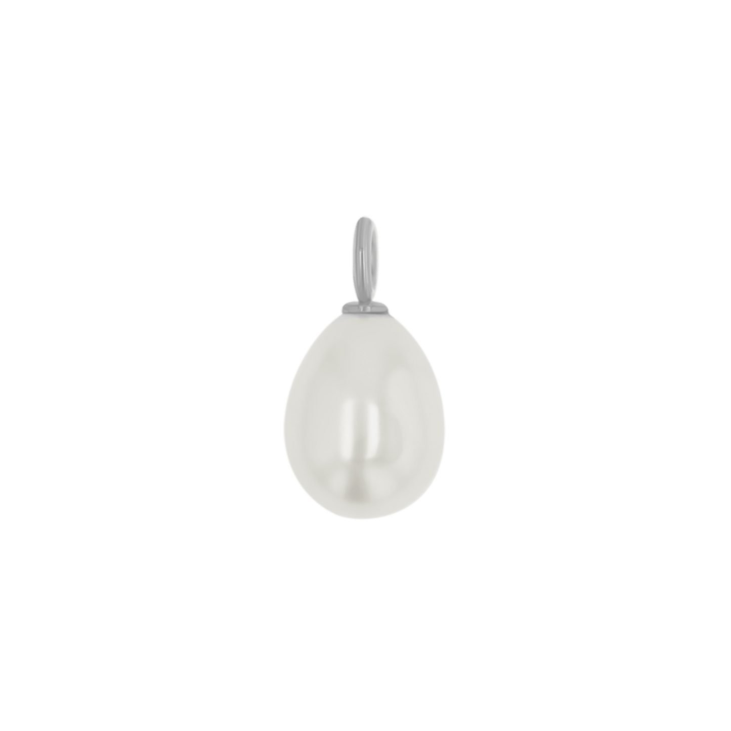 Baroque Drop Pearl Charm - Lotus Diamond