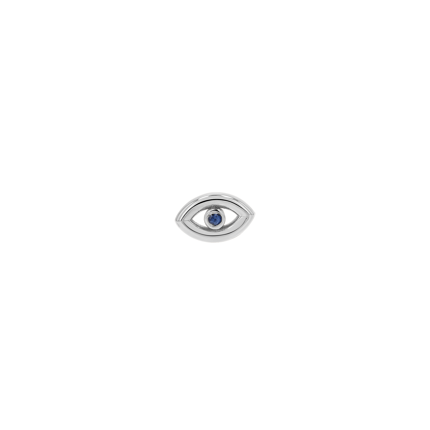 Bezel Set Evil Eye Stud Earrings - Lotus Diamond