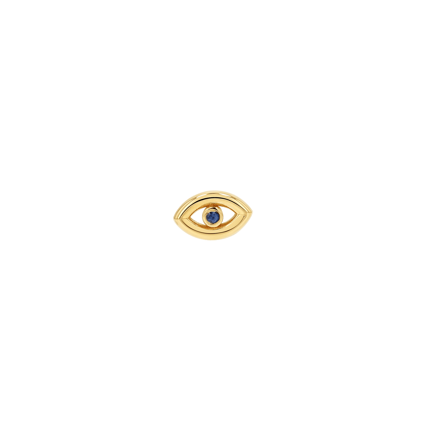 Bezel Set Evil Eye Stud Earrings - Lotus Diamond
