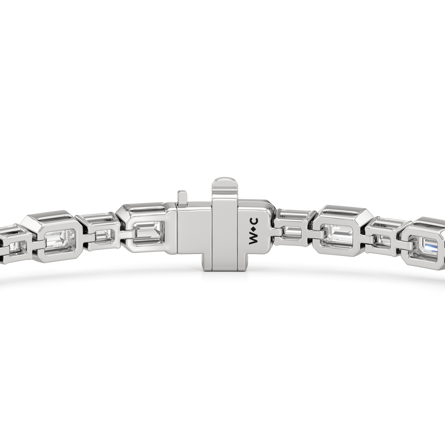 Bezeled Emerald Alternating Tennis Bracelet - Lotus Diamond
