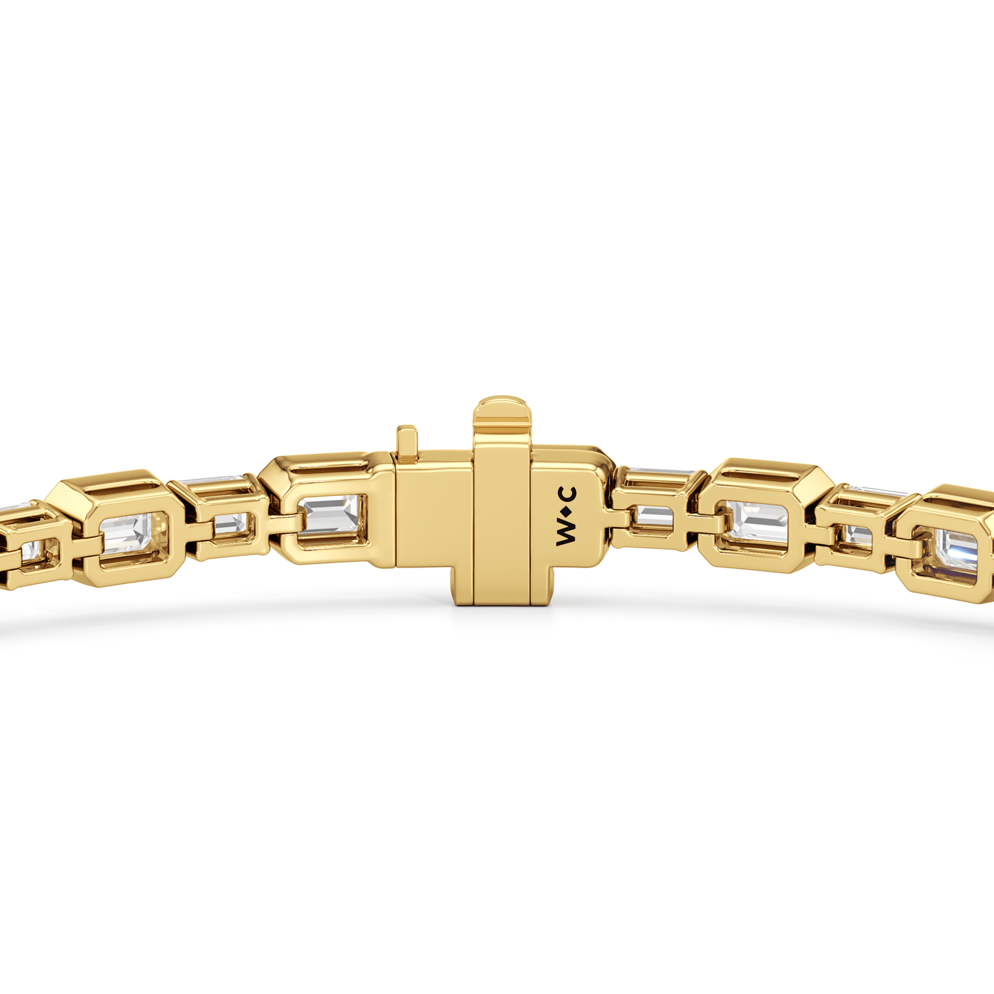 Bezeled Emerald Alternating Tennis Bracelet - Lotus Diamond